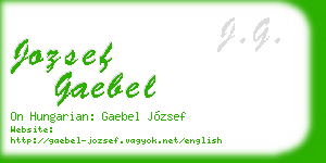 jozsef gaebel business card